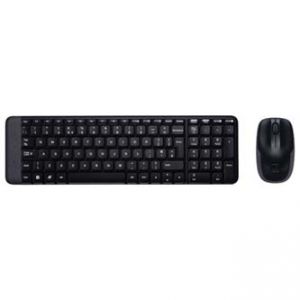 LOGITECH Sada klávesnice MK220 3 AAA myš 1 x AA, klasická, bezdrátová, černá, USB, CZ, s