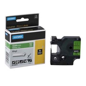 DYMO Originální páska RHINO 1805414 bílý tisk/zelený podklad, 5.5m 12mm