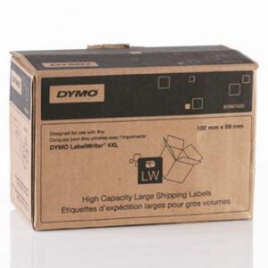 DYMO papírové štítky 102mm x 59mm, bílé, velké, vysokokapacitní, přepravní, baleno po 2 ks