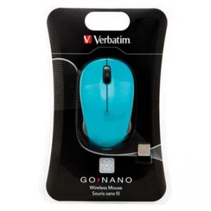 VERBATIM Myš bezdrátová, 1 kolečko, USB, modrá, 1600dpi