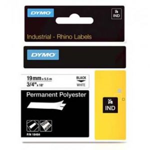 DYMO Originální páska 18484 černý tisk/bílý podklad 5.5m, 19mm