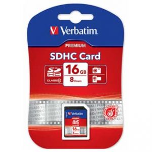 VERBATIM Secure Digital Card, 16GB, SDHC, 43962, UHS-I