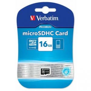 VERBATIM Micro Secure Digital Card, 16GB, micro SDHC, 44010, UHS-I, bez adaptéru
