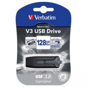 VERBATIM USB flash disk, 3.0, 128GB, Store ,n, Go V3, černý, 49189
