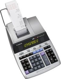 Canon Kalkulačka MP1211-LTSC, stříbrná, stolní s tiskem, dvanáctimístná, celkový součet