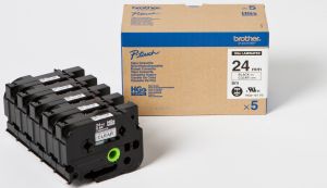BROTHER HGE-151V5 průhledná / černá 24 mm (pro PT 9xxx) - balení 5 ks