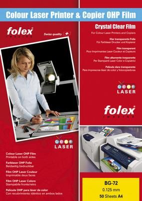 Folex BG-72 - čirá fólie A3 balení 50 listů, pro laserový tisk se suchou fixací