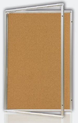 Vitrina s vertikálním otevíráním 120x180cm,korkový.vnitřek, mod.2