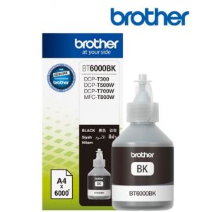 BROTHER BT-6000BK originální inkoust černý/black 6000str., BROTHER DCP T300 T500W T700W