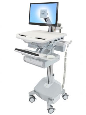 ERGOTRON StyleViewR Cart with LCD Arm, LiFe Powered, 1 Drawer, pojízdný stojan, LCD, Kláve