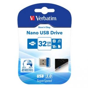 VERBATIM USB flash disk 3.0 32GB NANO Store ,N,Stay, modrý