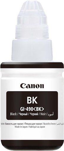 CANON originální ink GI-490 Bk black, 6000str., 135ml, 0663C001, CANON PIXMA G1400, G2400