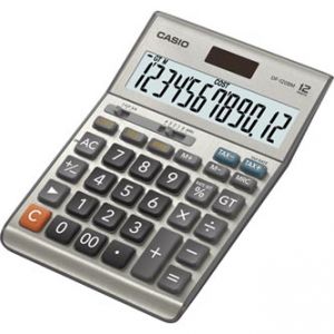 Kalkulačka CASIO DF 120 B MS, stříbrná, stolní, dvanáctimístná