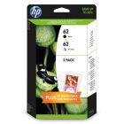 HP originální ink sada N9J71AE, No.62, black/color, 200/165str., 4/4.5ml, HP ENVY 5640, 56