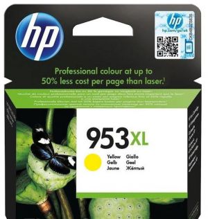 HP 953XL žlutá inkoustová kazeta, F6U18AE