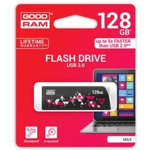 GOODRAM USB flash disk, 3.0, 128GB, UCL3, černý, podpora OS Win 7