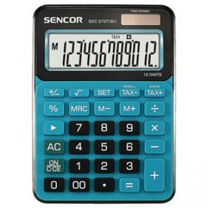 Kalkulačka SENCOR, SEC 372T/BU, modrá, stolní, dvanáctimístná