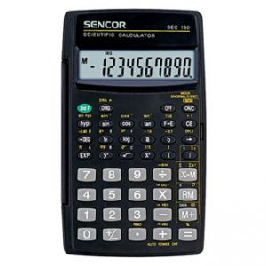 Kalkulačka SENCOR, SEC 180, černá, školní, desetimístná
