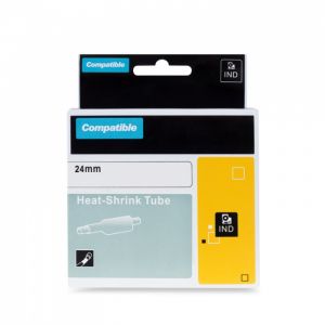 Kompatibilní páska s DYMO 1805443 24mm 1.5m cerný tisk/bílý p RHINO bužírka