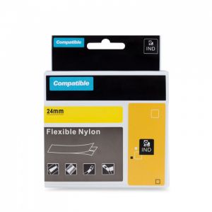 Kompatibilní páska s DYMO 1734525 24mm 3.5m cerný tisk/žlutý p RHINO nyl.flexi