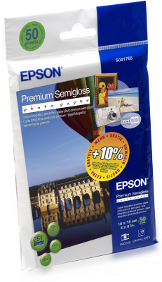 EPSON Premium Semigloss Photo Paper,100x150 mm,50x