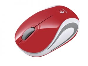 LOGITECH myš Wireless Mini Mouse M187 red, nano přijímač
