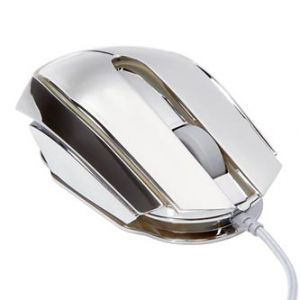 E-BLUE Myš MOOD, optická, 3tl., 1 kolečko, drátová (USB), stříbrná, 2400DPI, herní