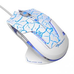 E-BLUE Myš Mazer Pro, optická, 6tl., 1 kolečko, drátová (USB), bílo-modrá, 2500DPI, herní