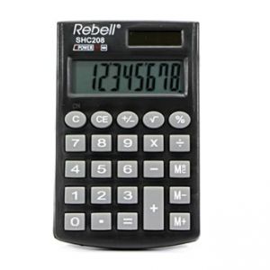 Kalkulačka REBELL RE-SHC208 BX, černá, kapesní, osmimístná