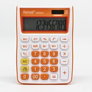 Kalkulačka REBELL RE-SDC912OR BX, oranžová, stolní, dvanáctimístná