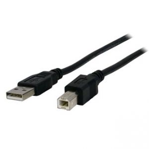 Kabel USB (2.0), USB A M- USB B M, 3m, černý, LOGO Economy