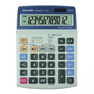Kalkulačka SHARP, EL2125C, šedá, stolní, dvanáctimístná