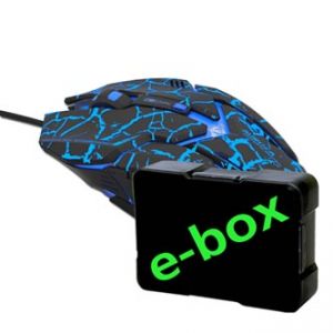 E-BLUE Myš Auroza Gaming, optická, 6tl., 1 kolečko, drátová (USB), černá, 4000DPI, herní,