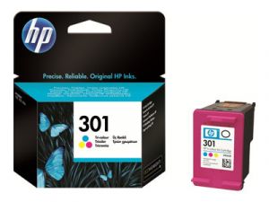 HP 301 - Barva (azurová, purpurová, žlutá) - originál - inkoustová cartridge - pro Deskjet