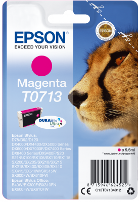 EPSON T0713 Cheetah 5.5ml MG, T0713 Cheetah 5.5ml MG
