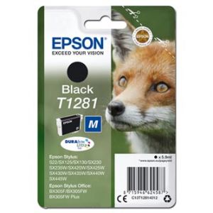 EPSON T1281 Fox 5.9ml BK, T1281 Fox 5.9ml BK