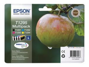 EPSON T1295 APPLE 3x7ml CMY 11.2ml BK SEC, T1295 APPLE 3x7ml CMY 11.2ml BK SEC