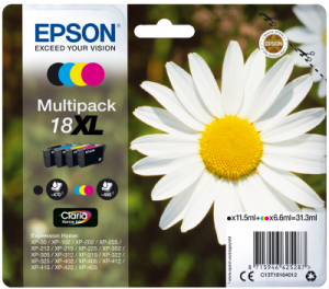 EPSON 18XL Daisy 6.6ml CMY 11.5ml BK, 18XL Daisy 6.6ml CMY 11.5ml BK