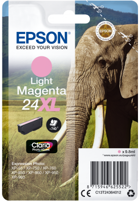 EPSON 24XL Elephant 9.8 ml LMG, 24XL Elephant 9.8 ml LMG