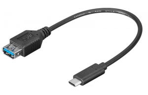 PREMIUMCORD Adaptér USB-C (M) - USB 3.0 A (F), 0,2 m