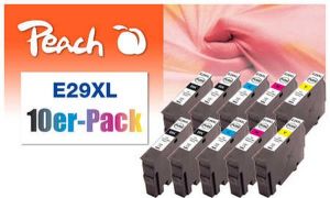 PEACH kompatibilní cartridge EPSON No. 29XL, Combi pack (10), 4x Black 4x 15 ml, 2x Cyan,