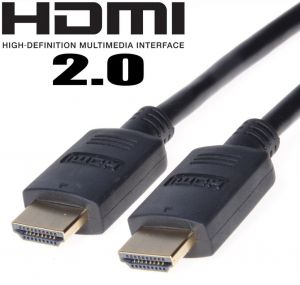 HDMI 2.0 High Speed + Ethernet kabel, 0,5 metru