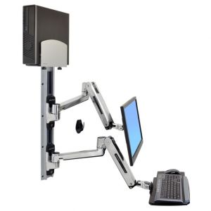 ERGOTRON LX SIT STAND WALL MOUNT SYSTEM, systém držáků na zeď, monitor (all in one), PC, k
