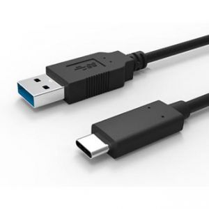 Kabel USB (2.0), USB A M- USB C M, 1m, černý