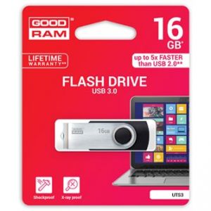 GOODRAM USB flash disk, 3.0, 16GB, UTS3, černá, UTS3-0160K0R11