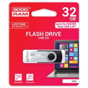 GOODRAM USB flash disk, 3.0, 32GB, UTS3, černá, UTS3-0320K0R11