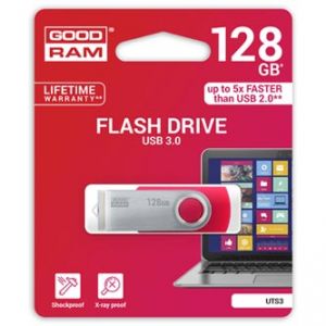GOODRAM USB flash disk, 3.0, 128GB, UTS3, červená, UTS3-1280R0R11