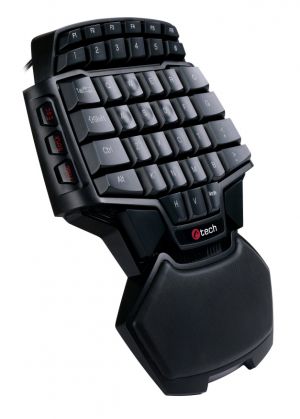 C-TECH herní klávesnice Konabos (GKB-46), speciálně tvarovaná s ergonomickou područkou, 46