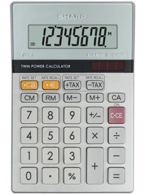Kalkulačka SHARP, EL 330ERB, stříbrná, kapesní, osmimístná