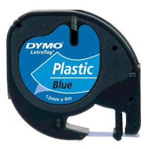 DYMO originální páska do tiskárny štítků, DYMO, S0721650, černý tisk/modrý podklad, 4m, 12